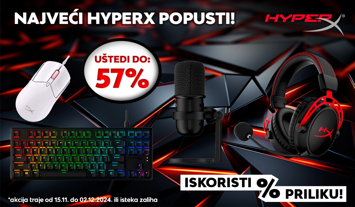 HyperX periferija na Black Friday popustu!